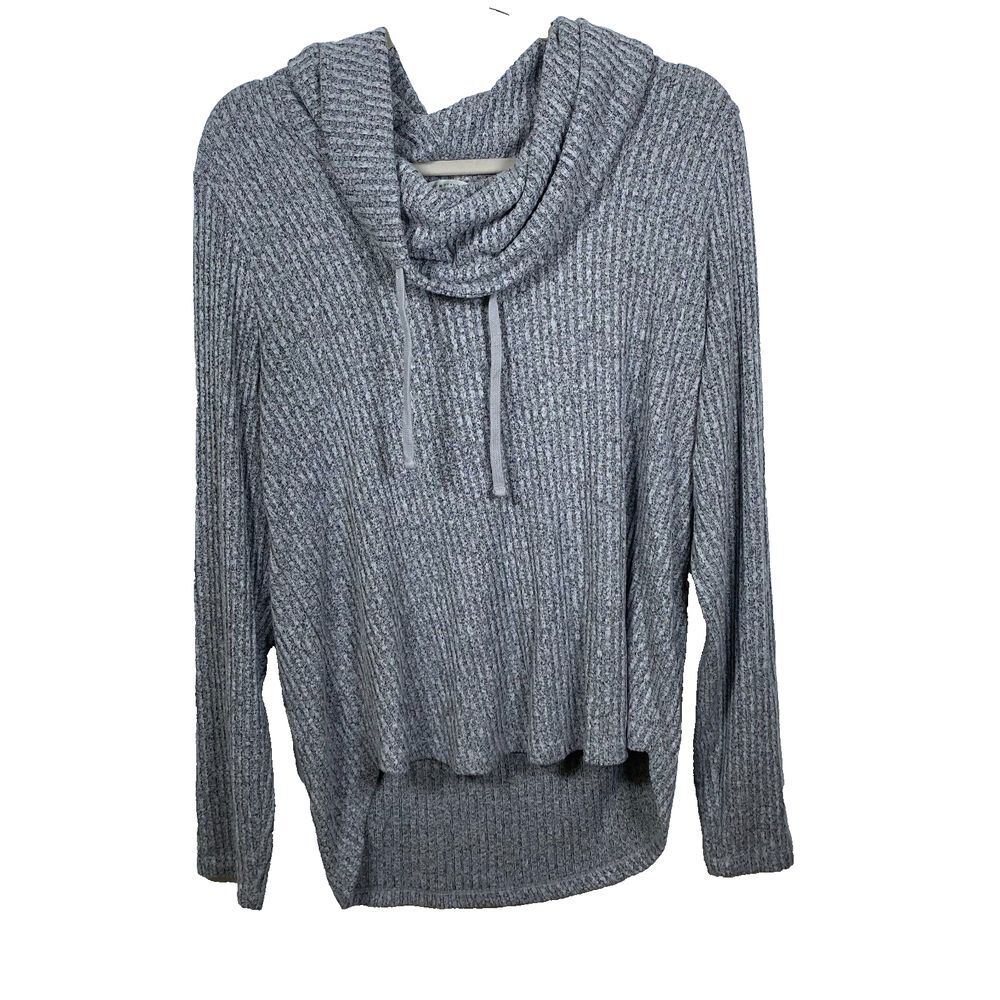 Lucky Brand‎ Women's Bonne Chance Tunic Sweater Size Large Turtleneck Solid Gray